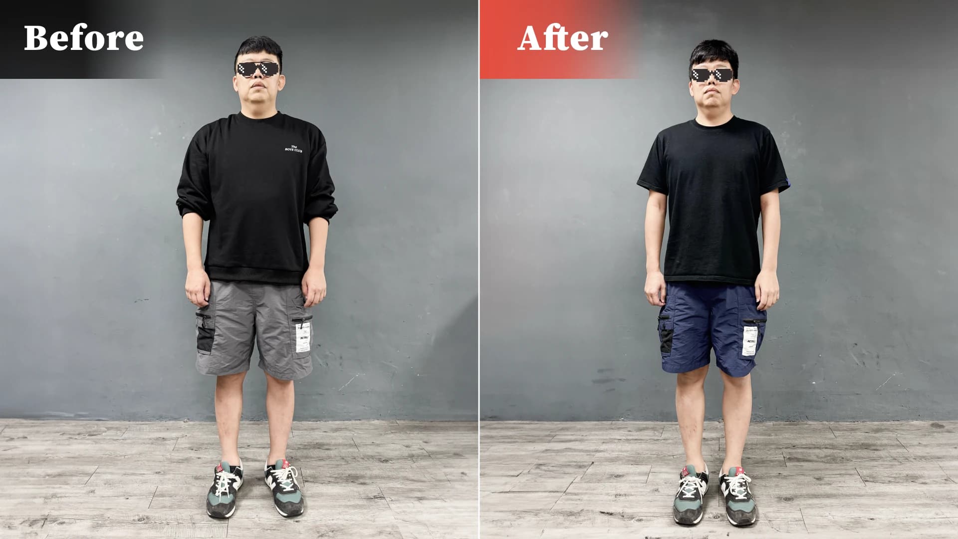 體重-2.5，體脂-3.8%，肌肉+0.5